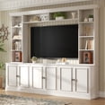 thumbnail image 1 of Harper & Bright Designs Wall Unit Entertainment Center with Bookshelf for 70" TV, Media Console Table withBridge, TV Stand with Adjustable Shelf, White, 1 of 12