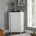 thumbnail image 1 of Harper & Bright Designs White Bathroom Triangle Cabinet with Doors, Modern Storage Corner Cabinet for Small Space, 1 of 14