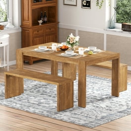 Churanty Farmhouse Extendable Dining Table Set with Bench for