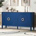 thumbnail image 1 of Harper & Bright Designs Wood Sideboard Cabinet with Storage, Unique Accent Cabinet with Doors and Shelves for Hallway, Living Rooms, Entrance and Study Rooms, Navy, 1 of 10