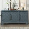 thumbnail image 1 of Harper & Bright Designs Wood Sideboard Cabinet with Storage, Modern Accent Cabinet with Doors for Living Rooms, Entrance and Study Rooms, Navy, 1 of 12
