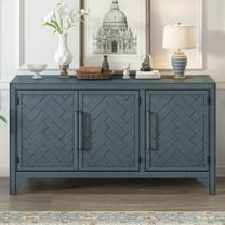 Harper & Bright Designs Wood Sideboard Cabinet with Storage, Modern Accent Cabinet with Doors for Living Rooms, Entrance and Study Rooms, Navy