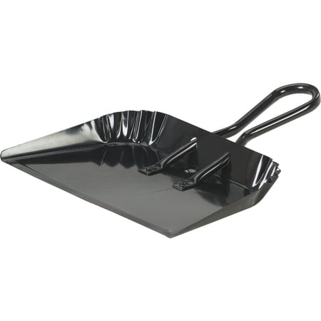 Harper Brush Works 495 16-Inch Black Jumbo Metal Dust Pan — Interior & Exterior Use, Professional Finish