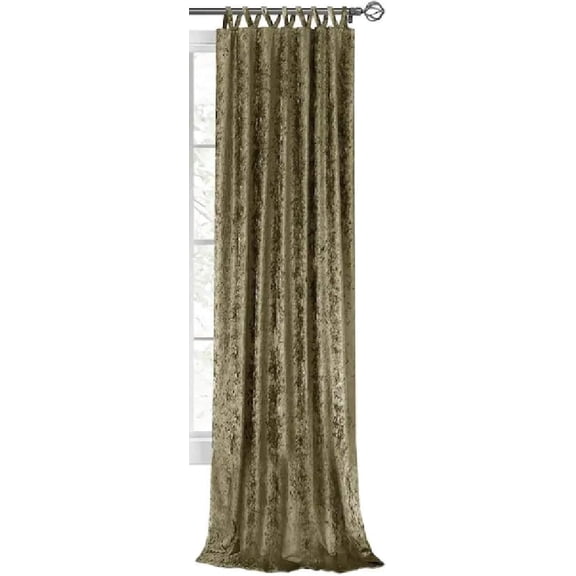 Harper Criss-Cross Window Curtain Panel - 50x63 Moss