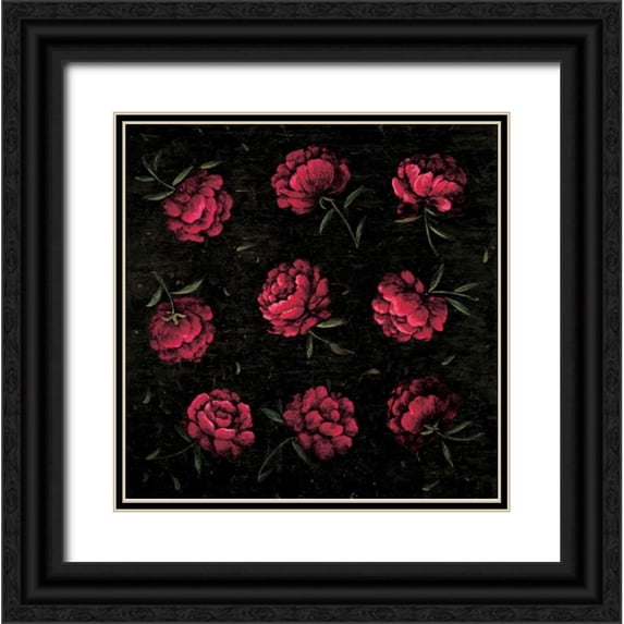 Harper, Diane 12x12 Black Ornate Wood Framed with Double Matting Museum Art Print Titled - A Study in Red