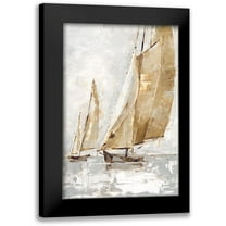 Harper, Ethan 11x14 Black Modern Framed Museum Art Print Titled - Golden Sails II