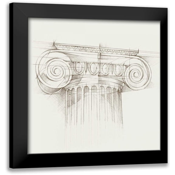 Harper, Ethan 12x12 Black Modern Framed Museum Art Print Titled - Column Schematic III