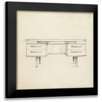 Harper, Ethan 12x12 Black Modern Framed Museum Art Print Titled - Mid Century Furniture Design VI