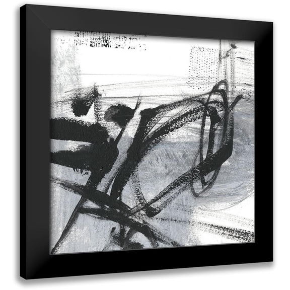 Harper, Ethan 12x12 Black Modern Framed Museum Art Print Titled - Scribble Script I