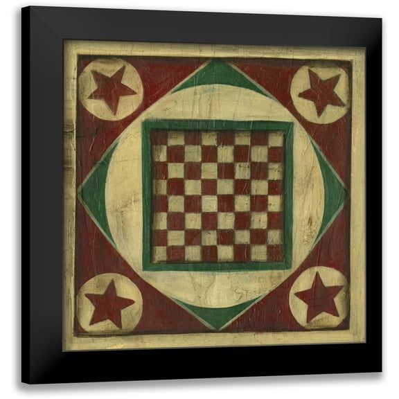 Harper, Ethan 12x12 Black Modern Framed Museum Art Print Titled - Antique Checkers