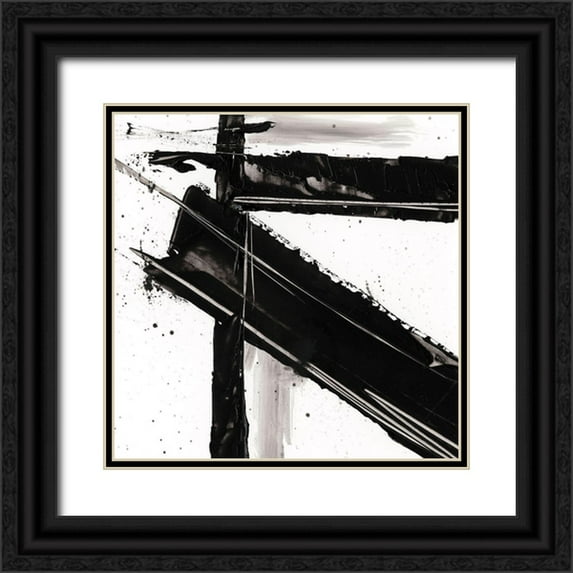 Harper, Ethan 12x12 Black Ornate Wood Framed with Double Matting Museum Art Print Titled - Jagged Edge III