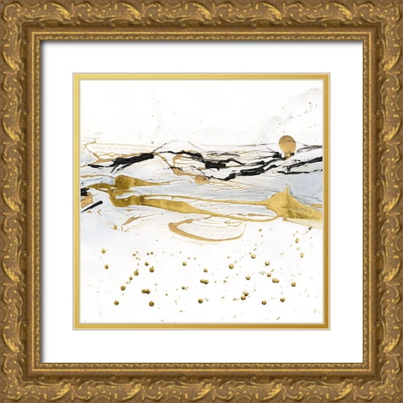 Harper, Ethan 12x12 Gold Ornate Wood Framed with Double Matting Museum Art Print Titled - Golden Kelp IV