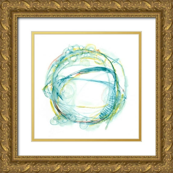 Harper, Ethan 12x12 Gold Ornate Wood Framed with Double Matting Museum Art Print Titled - Orbital Path II