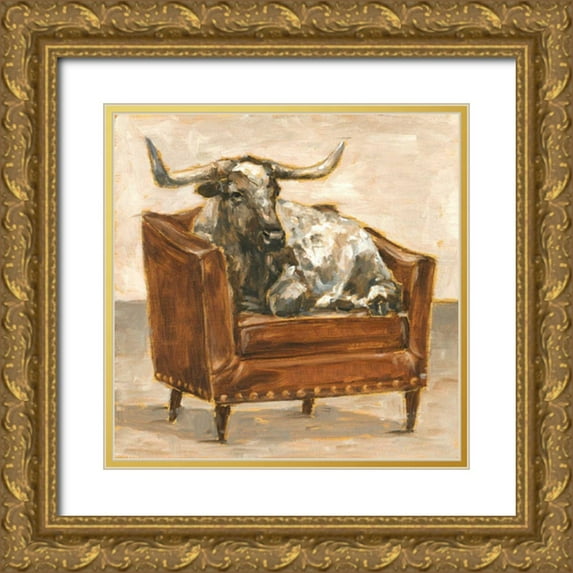 Harper, Ethan 12x12 Gold Ornate Wood Framed with Double Matting Museum Art Print Titled - Refined Comfort III