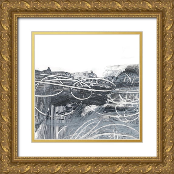 Harper, Ethan 12x12 Gold Ornate Wood Framed with Double Matting Museum Art Print Titled - Scribble Out I