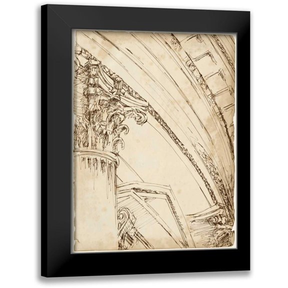 Harper, Ethan 12x14 Black Modern Framed Museum Art Print Titled - Architects Sketchbook III