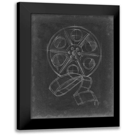 Harper, Ethan 12x14 Black Modern Framed Museum Art Print Titled - Film and Reel Blueprint I