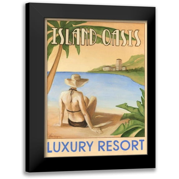 Harper, Ethan 12x14 Black Modern Framed Museum Art Print Titled - Island Oasis