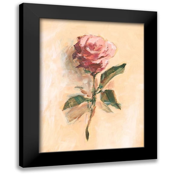 Harper, Ethan 12x14 Black Modern Framed Museum Art Print Titled - Painterly Rose Study II