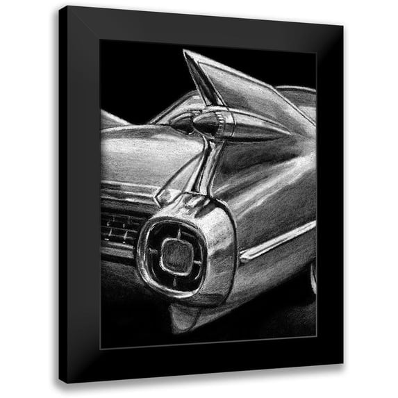 Harper, Ethan 12x14 Black Modern Framed Museum Art Print Titled - Retro Fins I