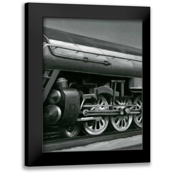 Harper, Ethan 12x14 Black Modern Framed Museum Art Print Titled - Vintage Locomotive II