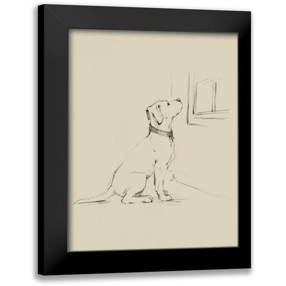 Harper, Ethan 12x14 Black Modern Framed Museum Art Print Titled - Waiting for Master III