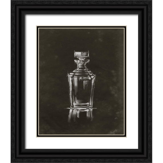 Harper, Ethan 12x14 Black Ornate Wood Framed with Double Matting Museum Art Print Titled - Crystal Barware IV