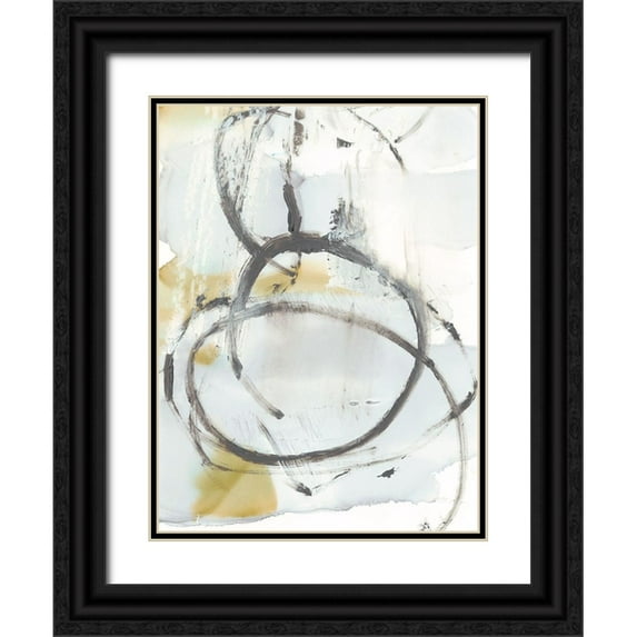 Harper, Ethan 12x14 Black Ornate Wood Framed with Double Matting Museum Art Print Titled - Swirled II