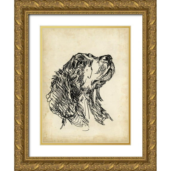 Harper, Ethan 12x14 Gold Ornate Wood Framed with Double Matting Museum Art Print Titled - Breed Studies VII