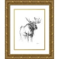 thumbnail image 1 of Harper, Ethan 12x14 Gold Ornate Wood Framed with Double Matting Museum Art Print Titled - Western Animal Sketch IV, 1 of 4