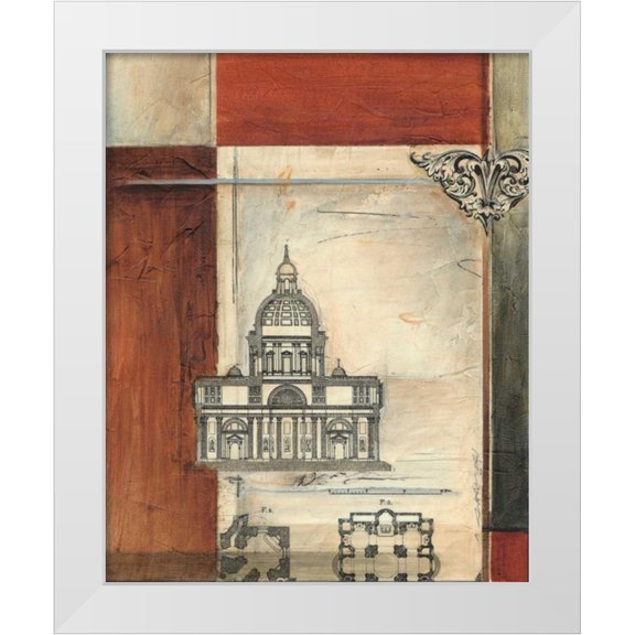 Harper, Ethan 12x14 White Modern Wood Framed Museum Art Print Titled - Architectural Measure II