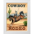 thumbnail image 1 of Harper, Ethan 12x14 White Modern Wood Framed Museum Art Print Titled - Cowboy Rodeo, 1 of 4