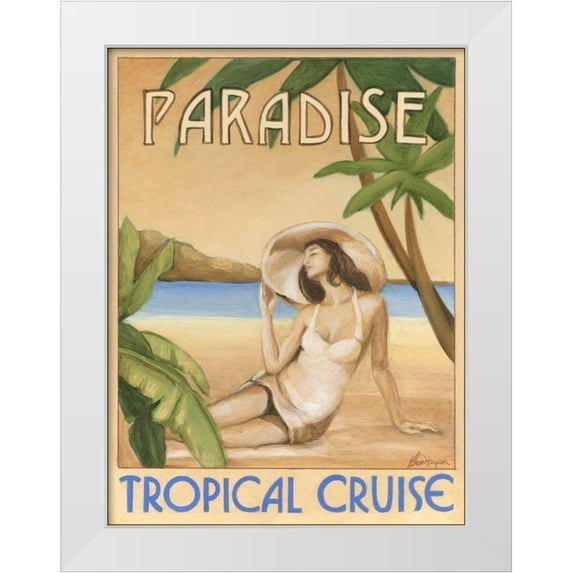 Harper, Ethan 12x14 White Modern Wood Framed Museum Art Print Titled - Paradise