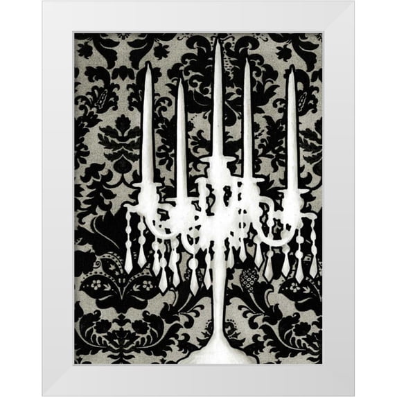 Harper, Ethan 12x14 White Modern Wood Framed Museum Art Print Titled - Small Patterned Candelabra I