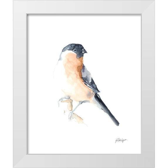 Harper, Ethan 12x14 White Modern Wood Framed Museum Art Print Titled - Watercolor Songbirds V