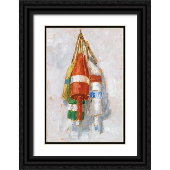 Harper, Ethan 13x18 Black Ornate Wood Framed with Double Matting Museum Art Print Titled - Boat Fenders I