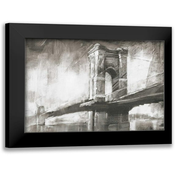 Harper, Ethan 14x11 Black Modern Framed Museum Art Print Titled - Historic Suspension Bridge I