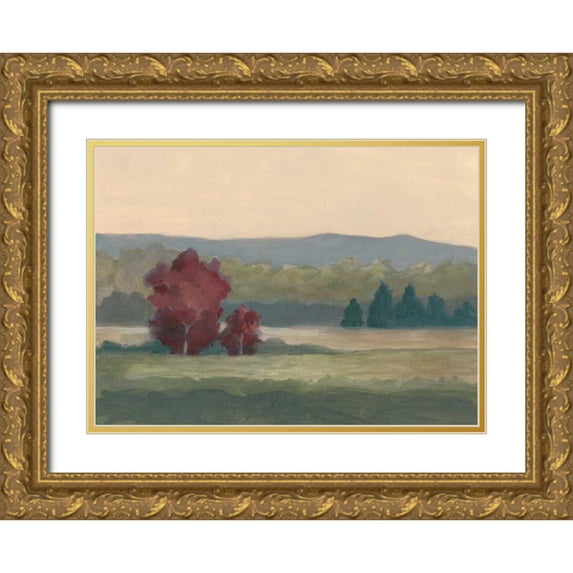 Harper, Ethan 14x11 Gold Ornate Wood Framed with Double Matting Museum Art Print Titled - Morning Haze II