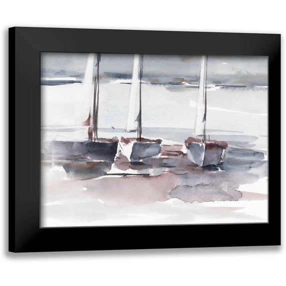 Harper, Ethan 14x12 Black Modern Framed Museum Art Print Titled - Caribbean Sails II