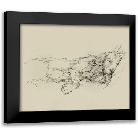 Harper, Ethan 14x12 Black Modern Framed Museum Art Print Titled - Dog Days III
