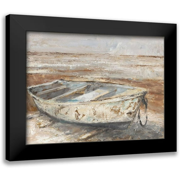 Harper, Ethan 14x12 Black Modern Framed Museum Art Print Titled - Weathered Rowboat I