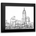 thumbnail image 1 of Harper, Ethan 14x12 Black Modern Framed Museum Art Print Titled - Wire Frame Cityscape I, 1 of 5