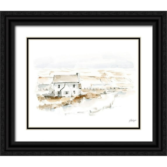 Harper, Ethan 14x12 Black Ornate Wood Framed with Double Matting Museum Art Print Titled - Neutral Farmhouse I