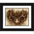 thumbnail image 1 of Harper, Ethan 14x12 Black Ornate Wood Framed with Double Matting Museum Art Print Titled - Rustic Antler Mount I, 1 of 4
