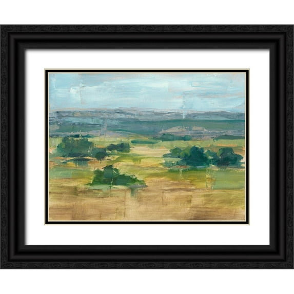 Harper, Ethan 14x12 Black Ornate Wood Framed with Double Matting Museum Art Print Titled - Valley View I