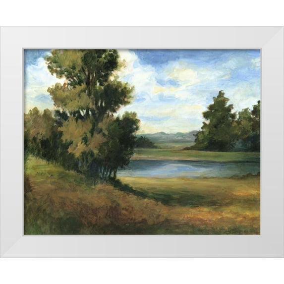 Harper, Ethan 14x12 White Modern Wood Framed Museum Art Print Titled - Auburn Meadow