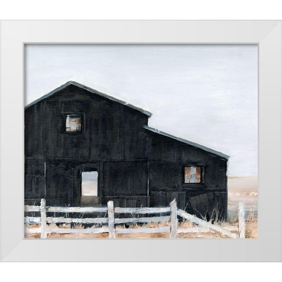 Harper, Ethan 14x12 White Modern Wood Framed Museum Art Print Titled - Black Barn I