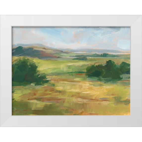 Harper, Ethan 14x12 White Modern Wood Framed Museum Art Print Titled - Green Valley I