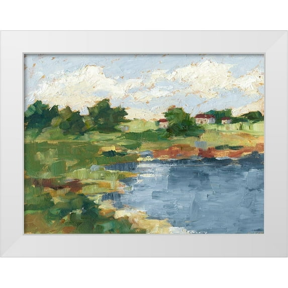 Harper, Ethan 14x12 White Modern Wood Framed Museum Art Print Titled - Lakeside Cottages III