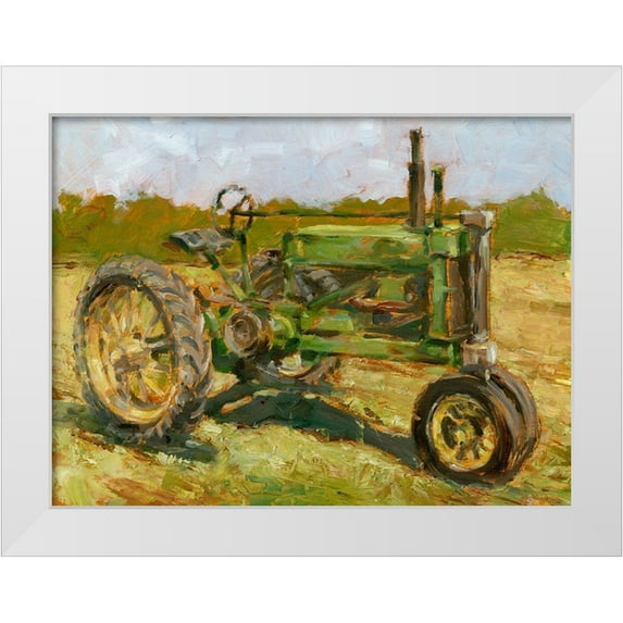 Harper, Ethan 14x12 White Modern Wood Framed Museum Art Print Titled - Rustic Tractors I